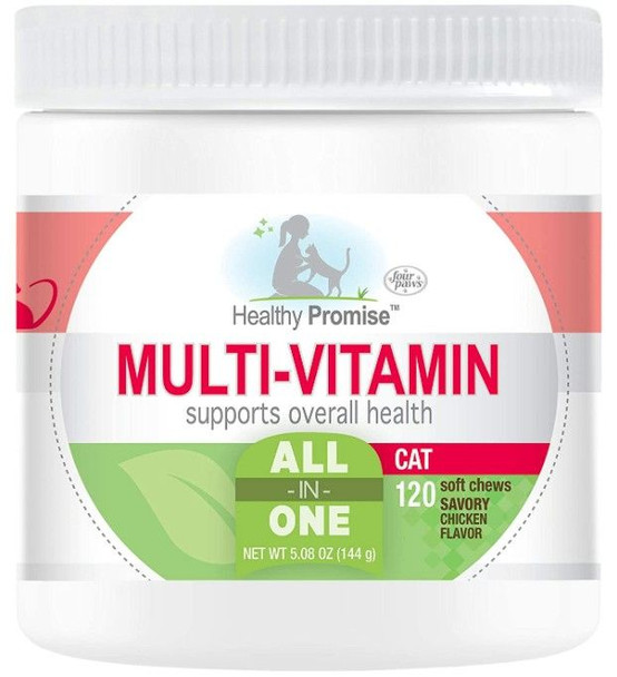 Four Paws Healthy Promise Multi-Vitamin Supplement for Cats 120 count