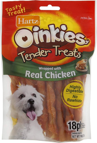 Hartz Oinkies Tender Treats - Chicken 18 count