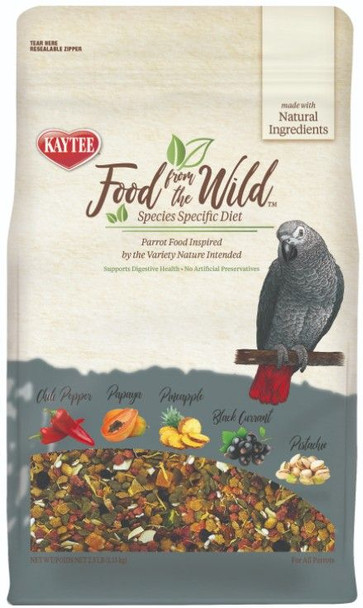 Kaytee Food From The Wild Parrot Food For Digestive Health  2.5 lbs