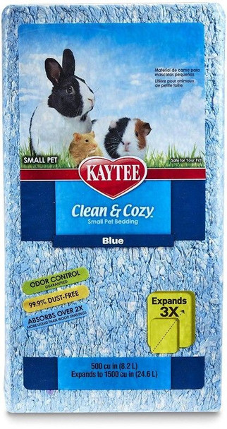 Kaytee Clean & Cozy Small Pet Bedding - Blue 500 Cubic Inches