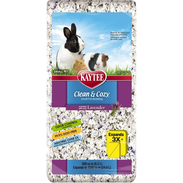 Kaytee Clean & Cozy Small Pet Bedding - Lavender 500 Cubic Inches