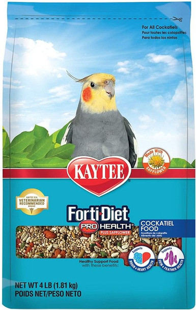 Kaytee Forti-Diet Pro Health Cockatiel Food with Safflower 4 lbs