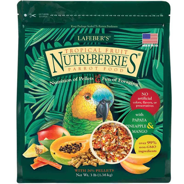 Lafeber Tropical Fruit Nutri-Berries Parrot Food 3 lbs
