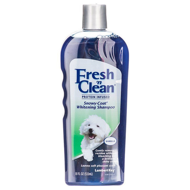 Fresh 'n Clean Snowy Coat Whitening Shampoo - Sweet Vanilla Scent 18 oz