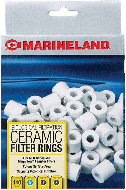 Marineland Biological Filtration Ceramic Filter Rings for C-Series & Magniflow Canister Filters Ceramic Rings (140 Rings)