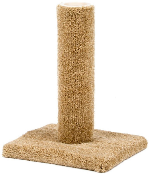 Classy Kitty Carpeted Cat Post with Spring Toy 16 High (Assorted Colors)