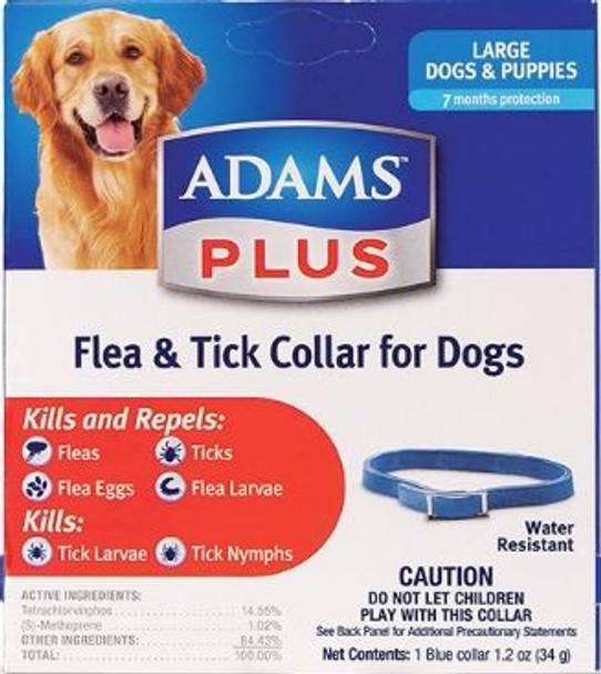 Adams Plus Flea & Tick Collar for Dogs Large Dogs