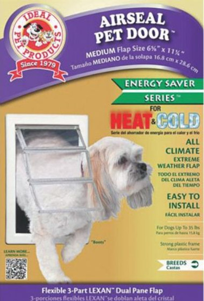 Ideal Pet Products Air Seal Plastic Pet Door with Telescoping Frame Medium