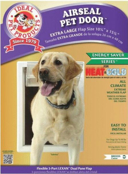 Ideal Pet Products Air Seal Plastic Pet Door with Telescoping Frame X-Large