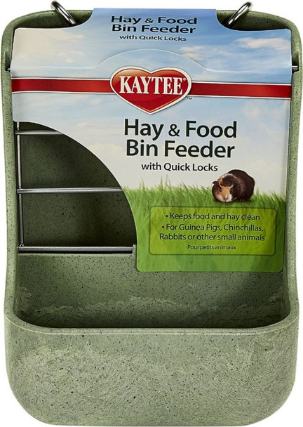Kaytee Hay & Food Bin with Quick Locks Small Animal Feeder 1 count