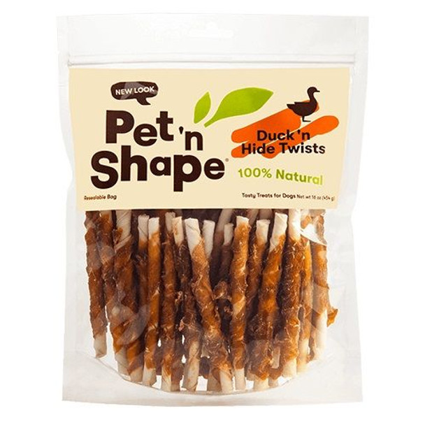 Pet 'n Shape 100% Natural Duck Hide Twists Regular - 50 Pack - (5 Chews)