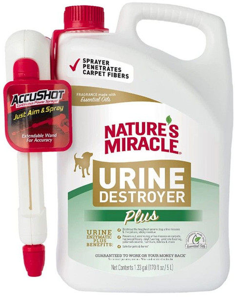 Pioneer Pet Nature's Miracle Urine Destroyer Plus for Dogs with AccuShot Sprayer 170 oz