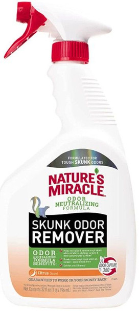 Pioneer Pet Nature's Miracle Skunk Odor Remover Citrus Scent 32 oz