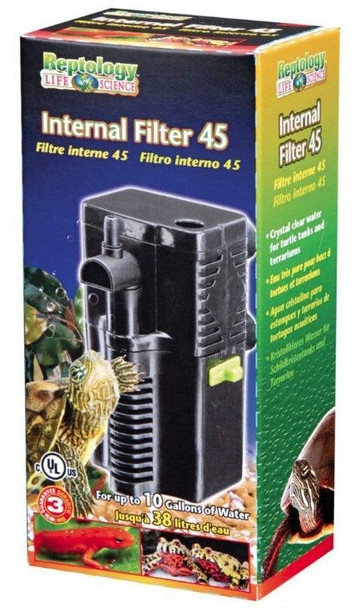 Reptology Internal Filter 45 45 gph (up to 10 gallons)