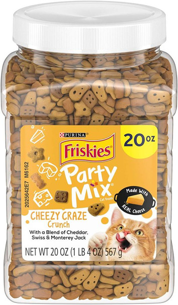 Friskies Party Mix Crunch Treats Cheezy Craze 20 oz