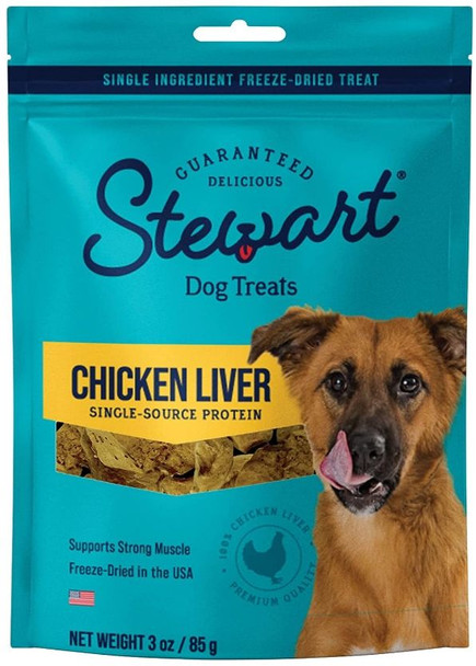 StewartFreeze Dried Chicken Liver Treats Resealable Pouch 3 oz