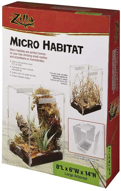 Zilla Micro Habitat Arboreal Home for Tree Dwelling Small Pet Large