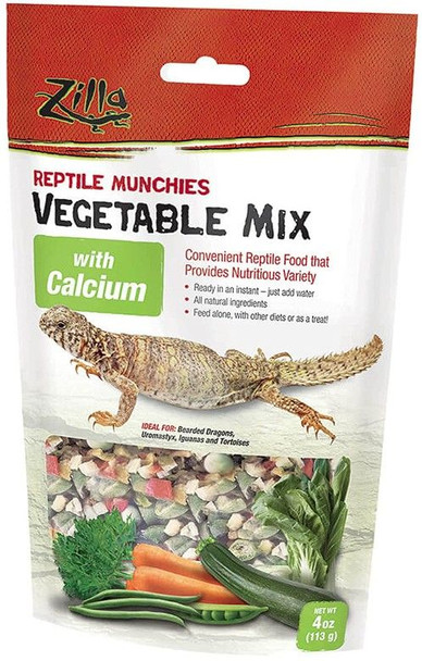 Zilla Reptile Munchies - Vegetable Mix with Calcium 4 oz