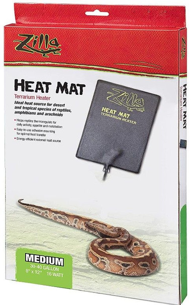 Zilla Heat Mat Terrarium Heater Medium - 16 Watt - 30-40 Gallon Tanks