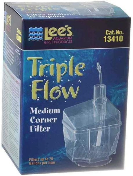 Lees Triple Flow Corner Filter Medium - 3.5L x 3.5W x 5.5H (75 GPH)