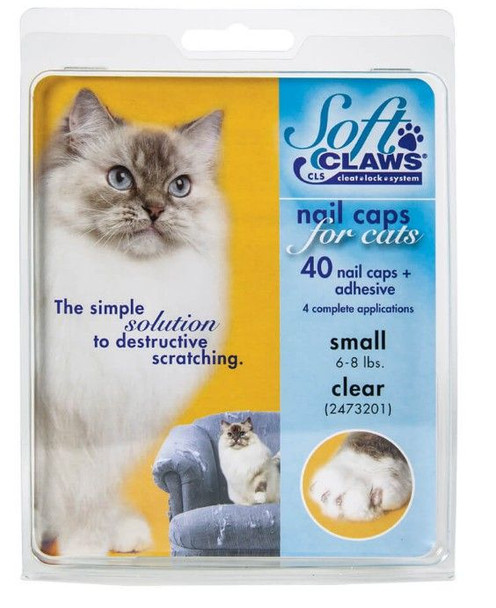 Soft Claws Nail Caps for Cats Clear Small
