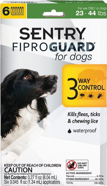 Sentry FiproGuard for Dogs Dogs 23-44 lbs (6 Doses)