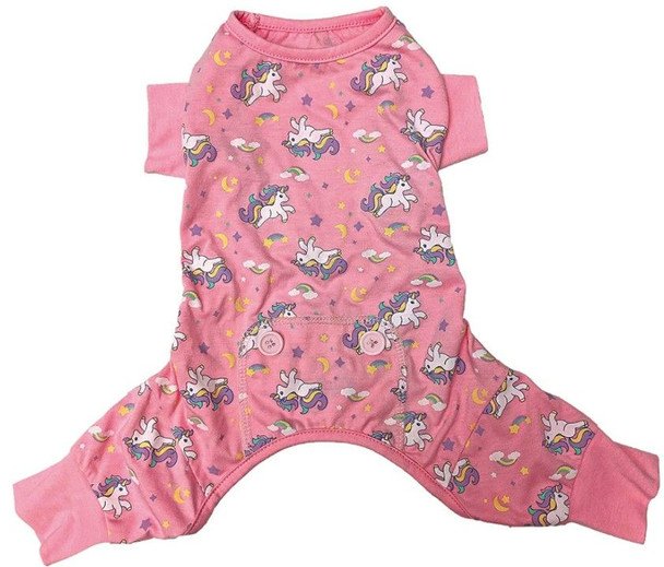 Fashion Pet Unicorn Dog Pajamas Pink X-Small