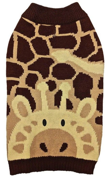 Fashion Pet Giraffe Dog Sweater Brown XX-Small