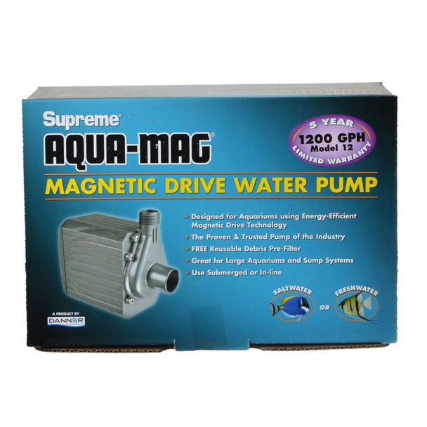 Supreme Aqua-Mag Magnetic Drive Water Pump Aqua-Mag 12 Pump (1,200 GPH)