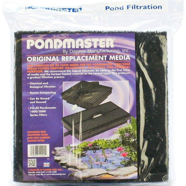 Pondmaster Original Replacement Media Carbon & Poyester Pads (12 Long x 12 Wide)