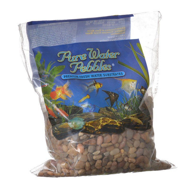 Pure Water Pebbles Aquarium Gravel - Cumberland River Gems 2 lbs (6.3-9.5 mm Grain)