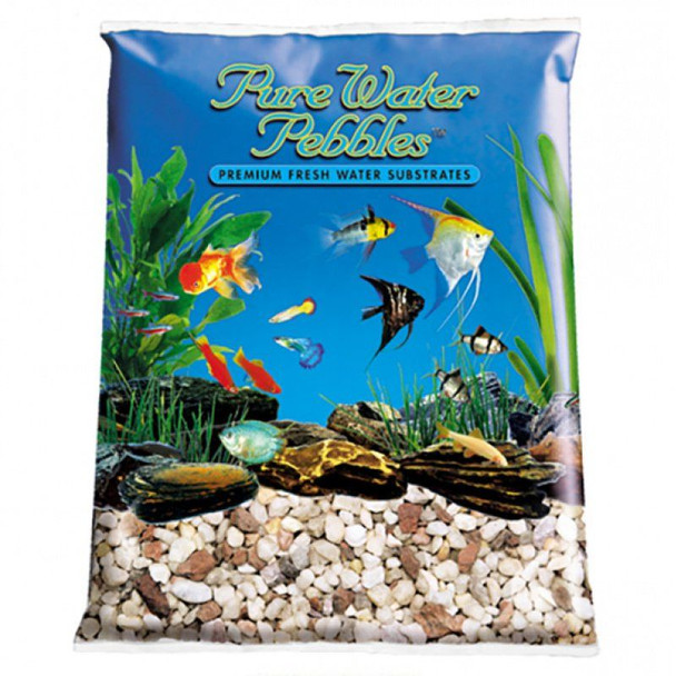 Pure Water Pebbles Aquarium Gravel - Custom Blend 5 lbs (6.3-9.5 mm Grain)