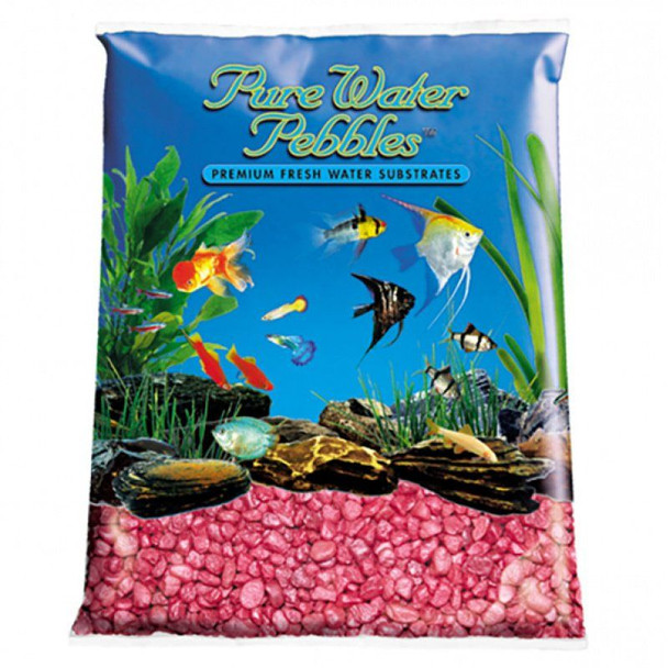 Pure Water Pebbles Aquarium Gravel - Red Frost 5 lbs (8.7-9.5 mm Grain)