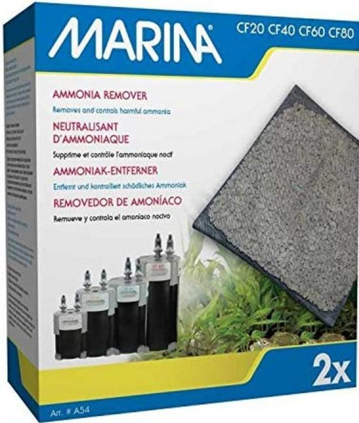 Marina Canister Filter Replacement Zeolite Ammonia Remover 2 count
