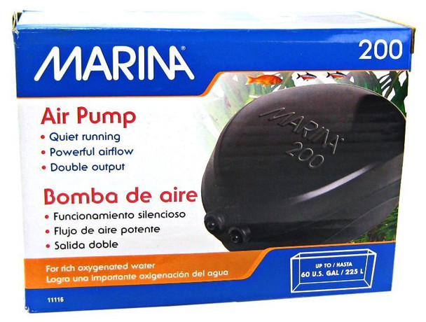 Marina Air Pump Model 200 Air Pump - (Aquariums up to 60 Gallons)