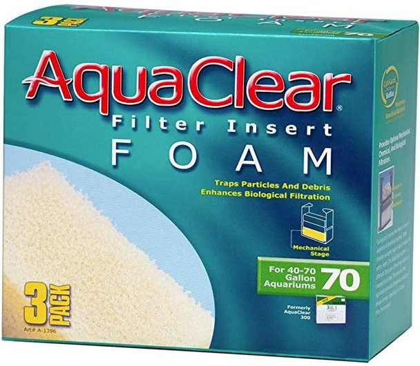 Aquaclear Filter Insert Foam Size 70 - 3 count