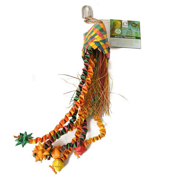 Hari Rustic Treasures Star Basket Bird Toy Large - (Assorted Colors)