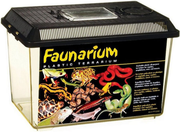 Exo-Terra Faunarium Plastic Terrarium Medium - (12L x 7.5W x 8H)