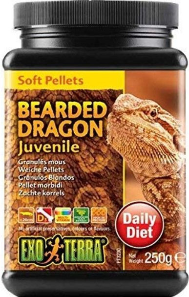 Exo Terra Soft Pellets Juvenile Bearded Dragon Food 8.8oz