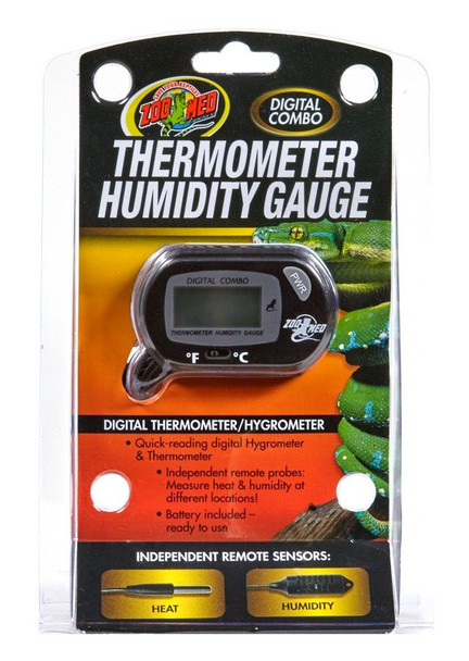 Zoo Med Digital Combo Thermometer Humidity Gauge 1 Pack