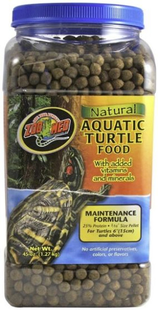 Zoo Med Natural Aquatic Turtle Food - Maintenance Formula (Pellets) 45 oz