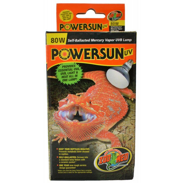 Zoo Med Powersun UVB Mercury Vapor Lamp 80 Watt