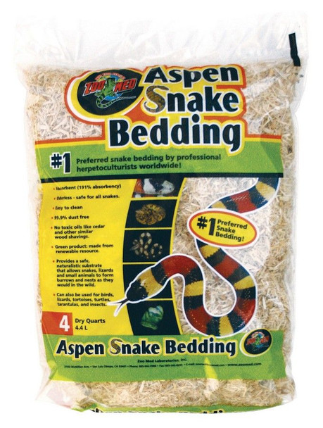 Zoo Med Aspen Snake Bedding 4 Quarts