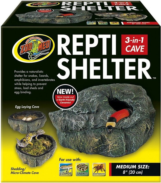 Zoo Med Repti Shelter 3 in 1 Cave Medium - 8 Diameter