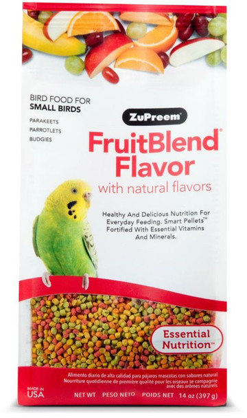 ZuPreem FruitBlend Premium Daily Bird Food - Small Birds 14 oz