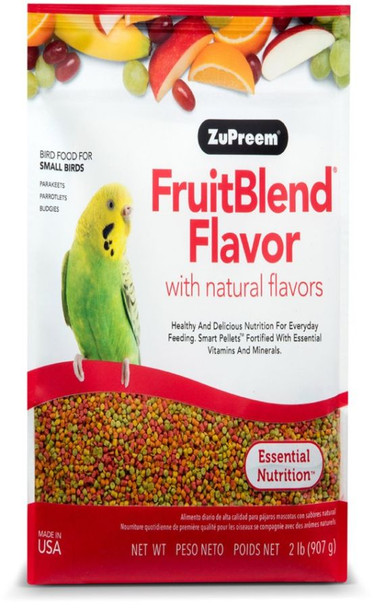 ZuPreem FruitBlend Premium Daily Bird Food - Small Birds 2 lbs