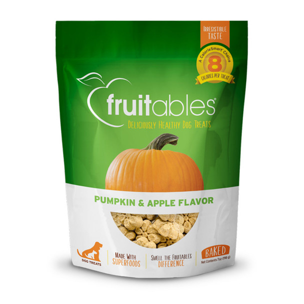 <body><p>Inspired by delicious muffins straight from the barkery, Fruitables Crunchy Dog Treats are a drool-worthy reward for your furbaby. These munchable goodies are an irresistible combination of organic ingredients.</p><ul><li>Organic ingredients|</li> <li>Made with Superfoods</li> <li>Only 8 calories per treat</li></ul></body>