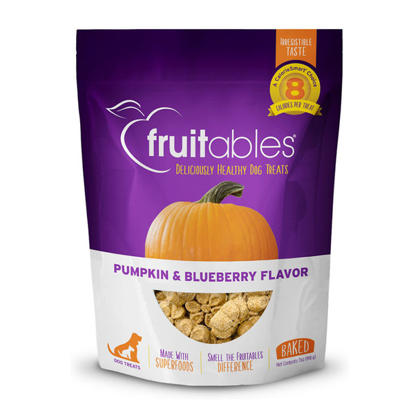 <body><p>Inspired by delicious muffins straight from the barkery, Fruitables Crunchy Dog Treats are a drool-worthy reward for your furbaby. These munchable goodies are an irresistible combination of organic ingredients.</p><ul><li>Organic ingredients|</li> <li>Made with Superfoods</li> <li>Only 8 calories per treat</li></ul></body>