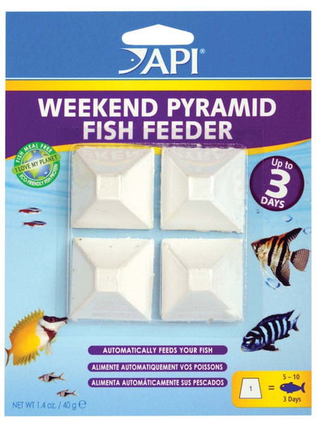 <body><p>Patented inner chamber supplies spirulina algae for a mid-week treat. One pyramid will feed up to 15-20 fish in a 10 gallon tank for 7 to 8 days. Provides a superior nutrition source for aquarium fish when the hobbyist is away.</p></body>