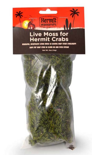 <body><p>Hermit crabs love to climb and explore inside their enclosure. Love moss not only beautifies their habitat, but gives them a place to climb. Use this moss in conjunction with real driftwood to create a natural looking habitat for your crab.</p></body>